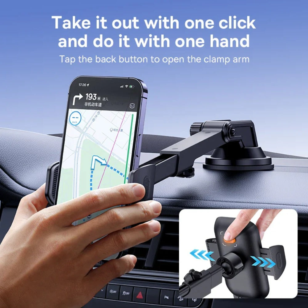 Universal Car Phone Holder for Dashboard, Windshield & Vent | Compatible with iPhone, Xiaomi, Huawei, Samsung