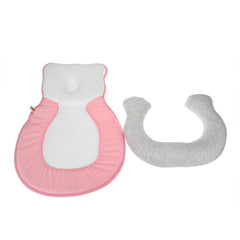 Newborn Baby Breathable Folding Pillow Sleep Mat | U-Style Head Positioner to Prevent Flat Head