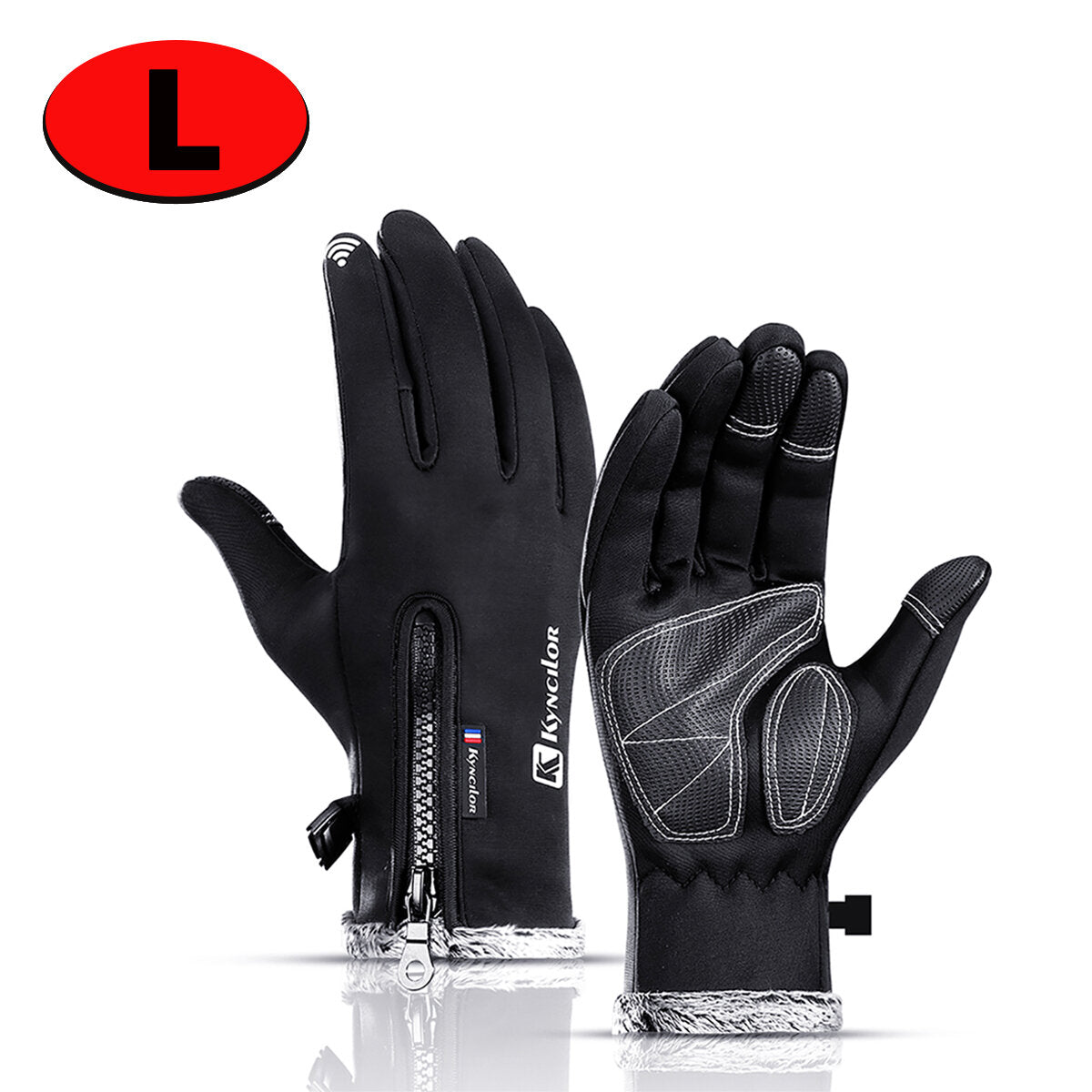 Winter Warm Fleece Windproof Non-slip Touch Screen Gloves for Skiing, Riding, and Motorcycling