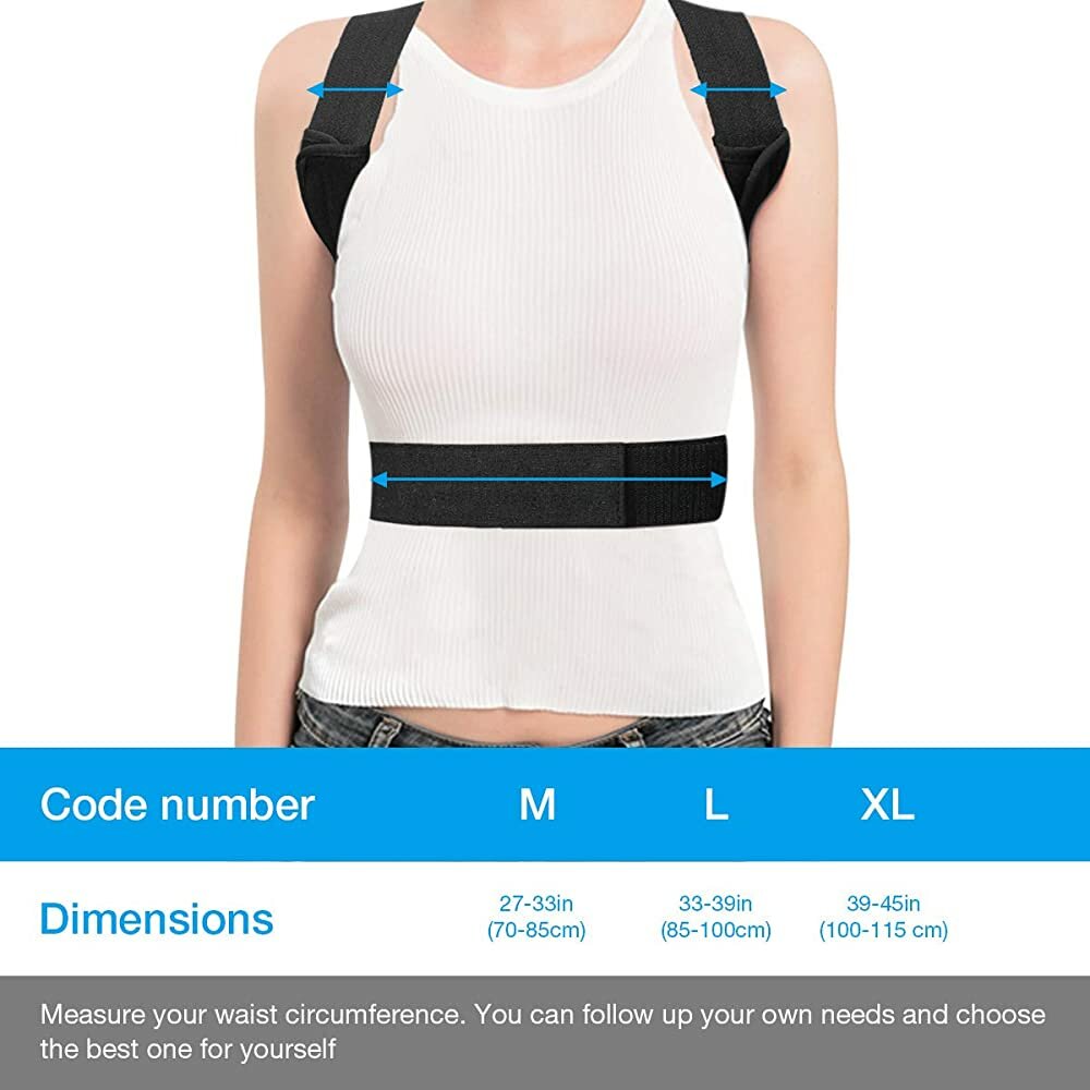 Adjustable Posture Corrector Back and Shoulder Support Tape for Men and Women - Spinal Therapy Health Fixer