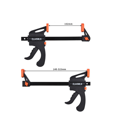 4PC 4" Quick Release F-Bar Clamps Woodworking Grip & Ratchet Tool Kit