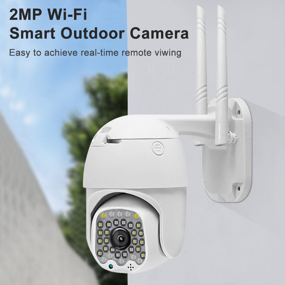 1080P HD Wifi IP Security Camera Outdoor - 4X Zoom, 32LED, Light & Sound Alarm, Night Vision, Waterproof