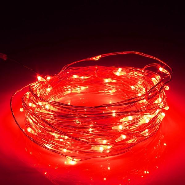 10M LED Silver Wire Fairy String Lights - 12V Christmas, Wedding, Party Decor Lamp