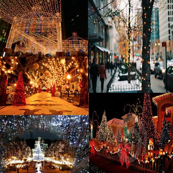 10M 100 LED Silver Wire Waterproof Christmas Outdoor String Fairy Lights DC12V