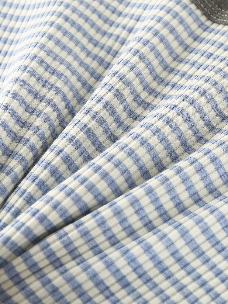 Herren-Boxershorts aus gerippter Baumwolle mit Nadelstreifen, atmungsaktiv, antibakteriell, mit Beutel – gemütliche Unterwäsche