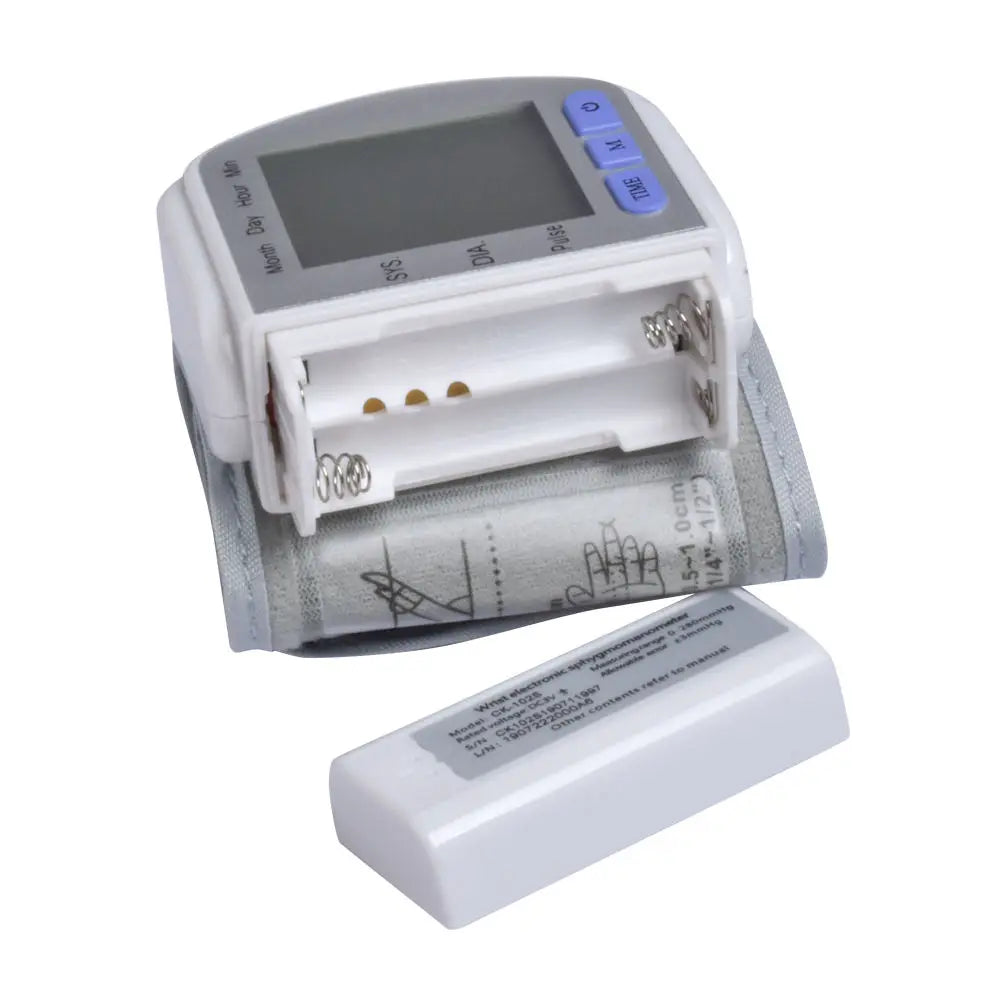 Digital Wrist Blood Pressure Monitor with Heart Rate Pulse Meter, Smart Sphygmomanometer Tensiometer