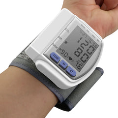 Digital Wrist Blood Pressure Monitor with Heart Rate Pulse Meter, Smart Sphygmomanometer Tensiometer