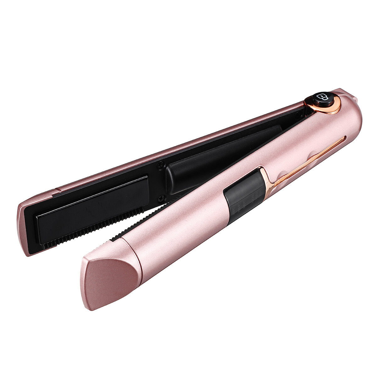 3-IN-1 Cordless Hair Straightener & Curler, USB Rechargeable, LED Display, Power Bank Function, Fast Heating Hair Flat Iron