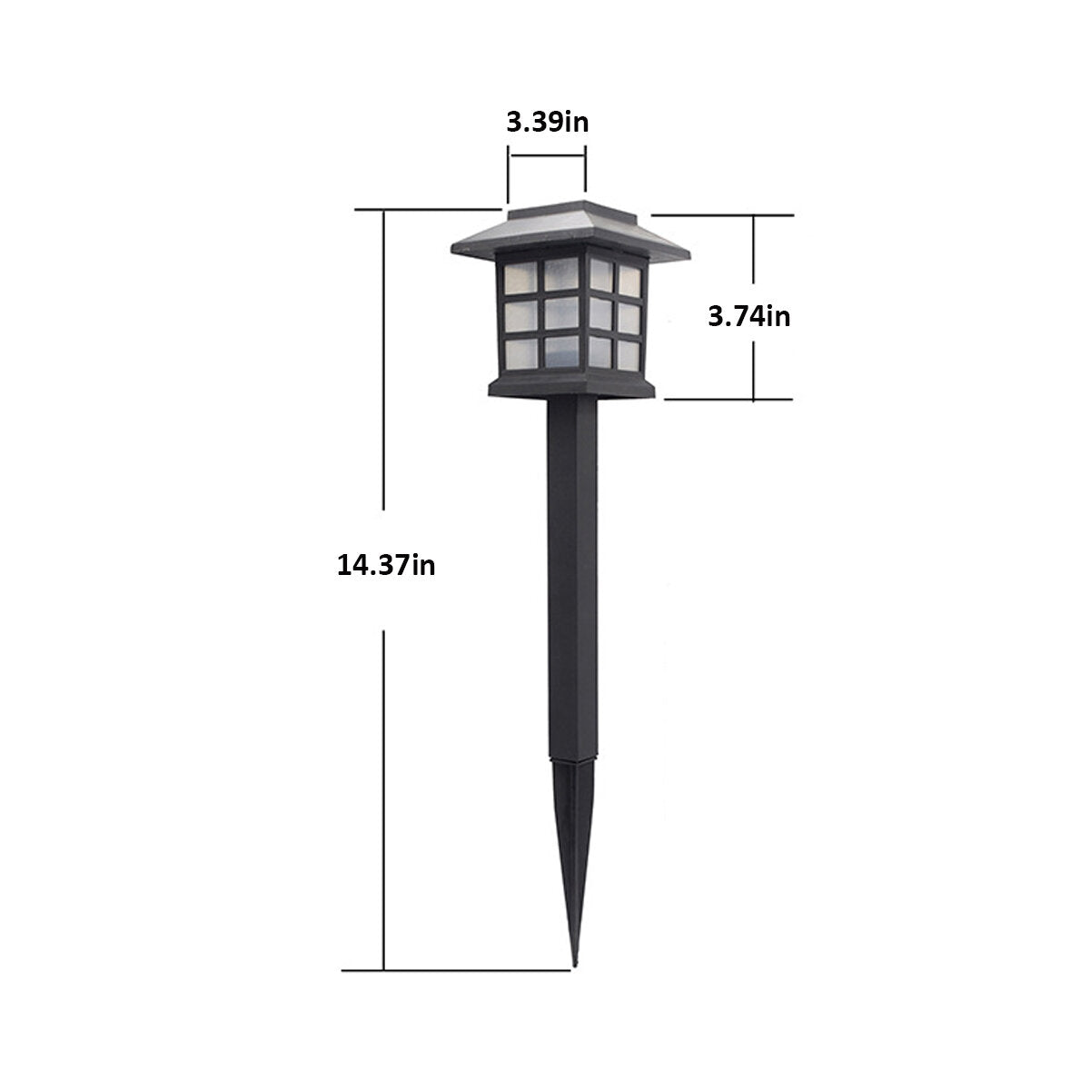 2 Pack Solar LED Lawn Lights - Outdoor Pathway, Yard, Garden, Walkway Landscape Lamps