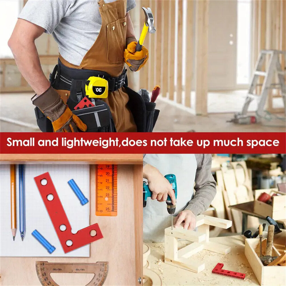 Compact Aluminum Alloy Center Finder Tool - 50x100mm Mini Square Ruler