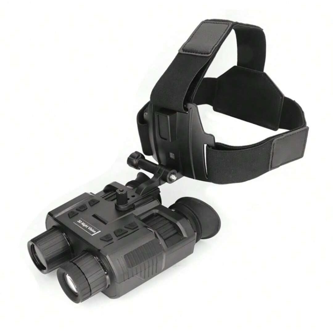 Head-Mounted Night Vision Goggles, 8X Zoom, Infrared, 984ft Range for Hunting & Surveillance