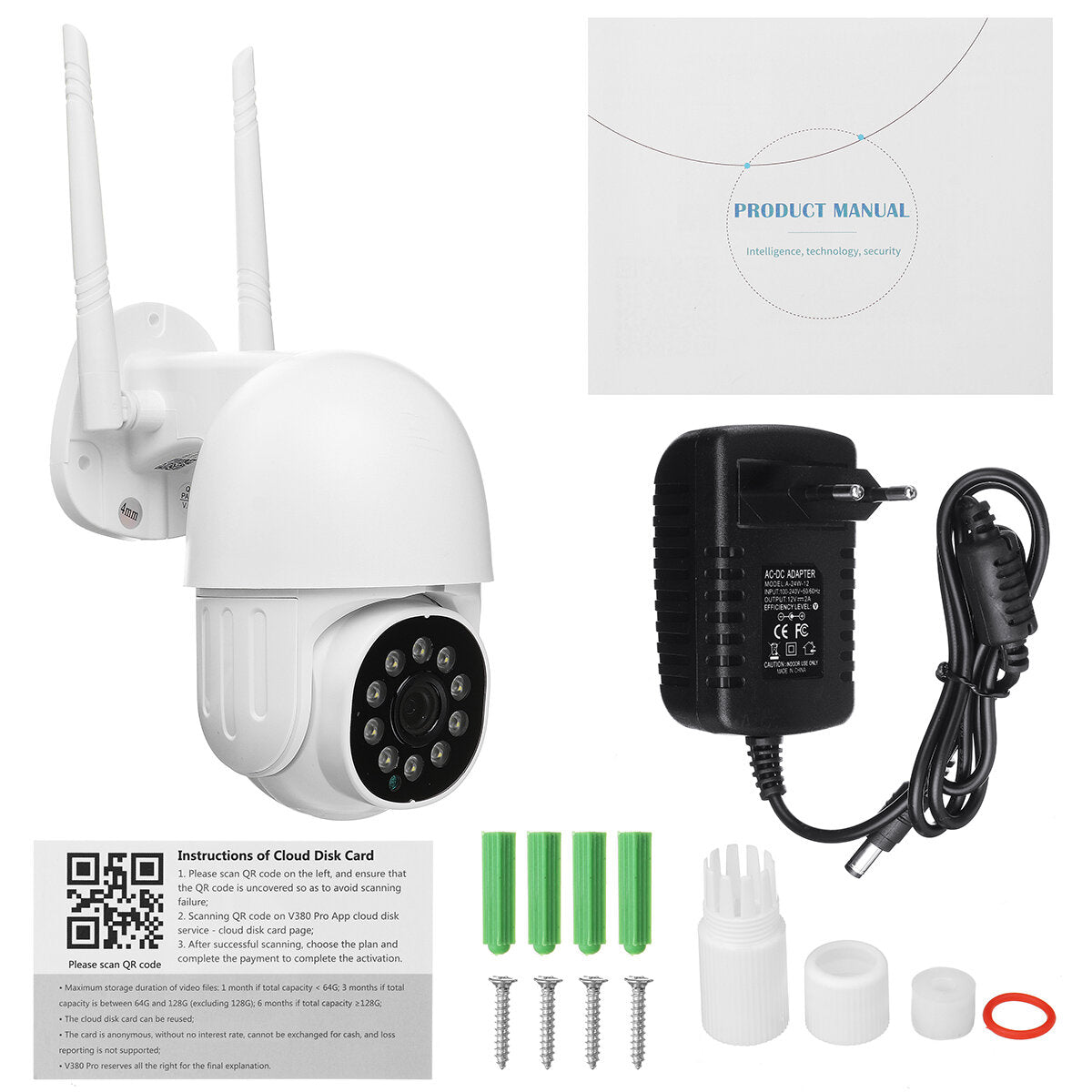 1080P WiFi IP Kamera Drahtlose Außen CCTV HD PTZ Smart Home Sicherheit IR Kamera