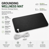 7HealthWell | EarthSc™ Ultra-Thin Grounding Mat (Black) - For Enhanced Relaxation & Daily Well-being