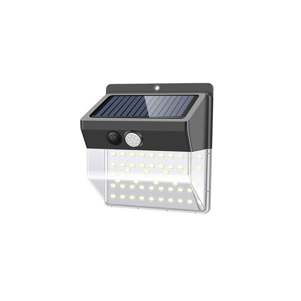 136 LED Solar Motion Sensor Light, IP65 Waterproof, 3 Modes, Four-Sided Lighting for Gates, Courtyard, Park, Garden Wall