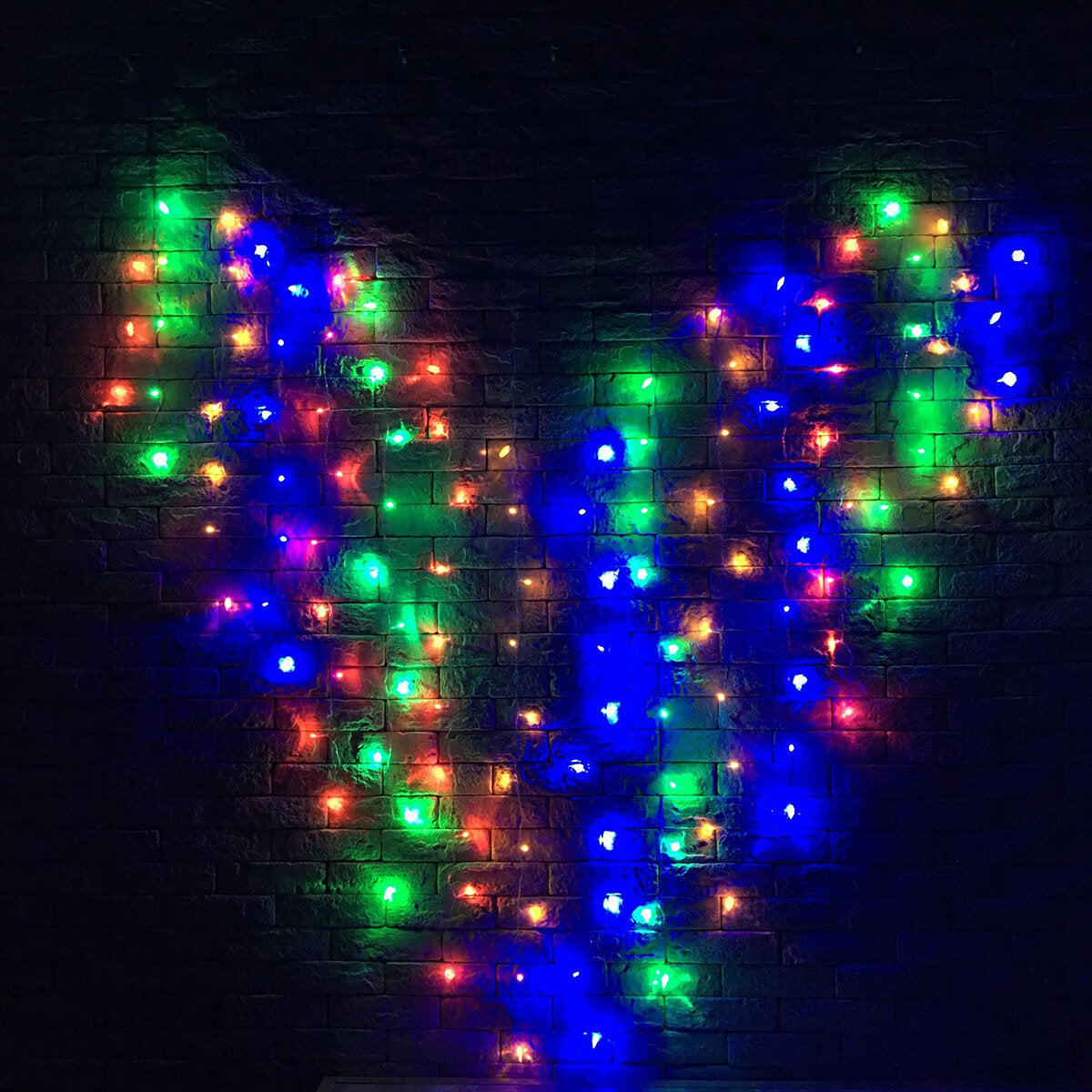 128 LED Heart-Shaped Fairy String Curtain Lights for Valentine's Day, Wedding, and Christmas Decor