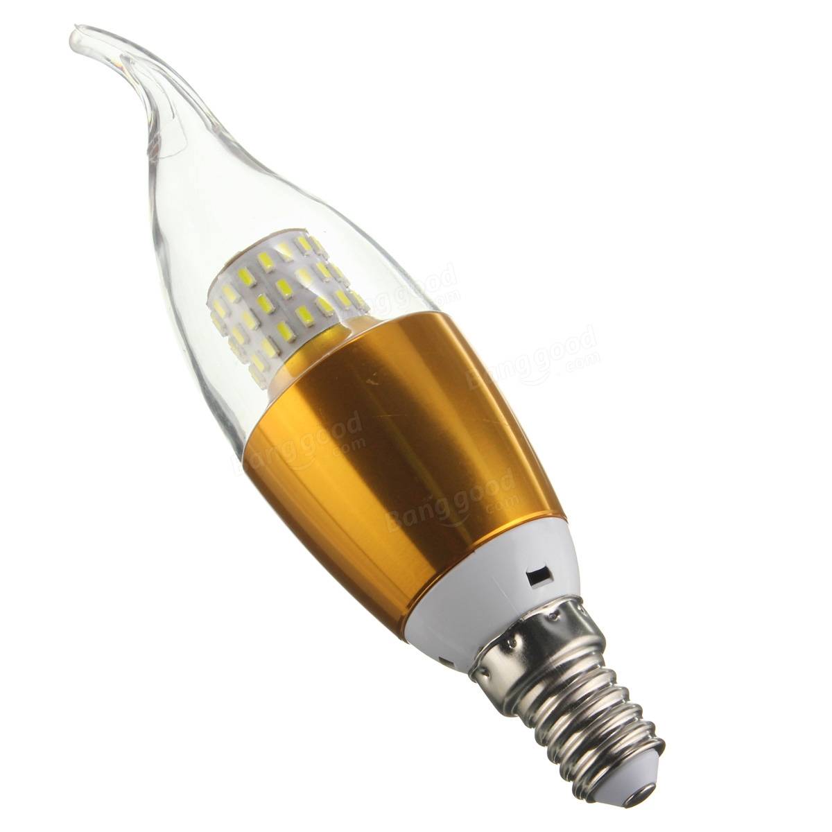 E27 E12 E14 7W SMD 3014 LED Candle Light Lamp, 470LM, Warm White/White, Non-Dimmable, AC 85-265V