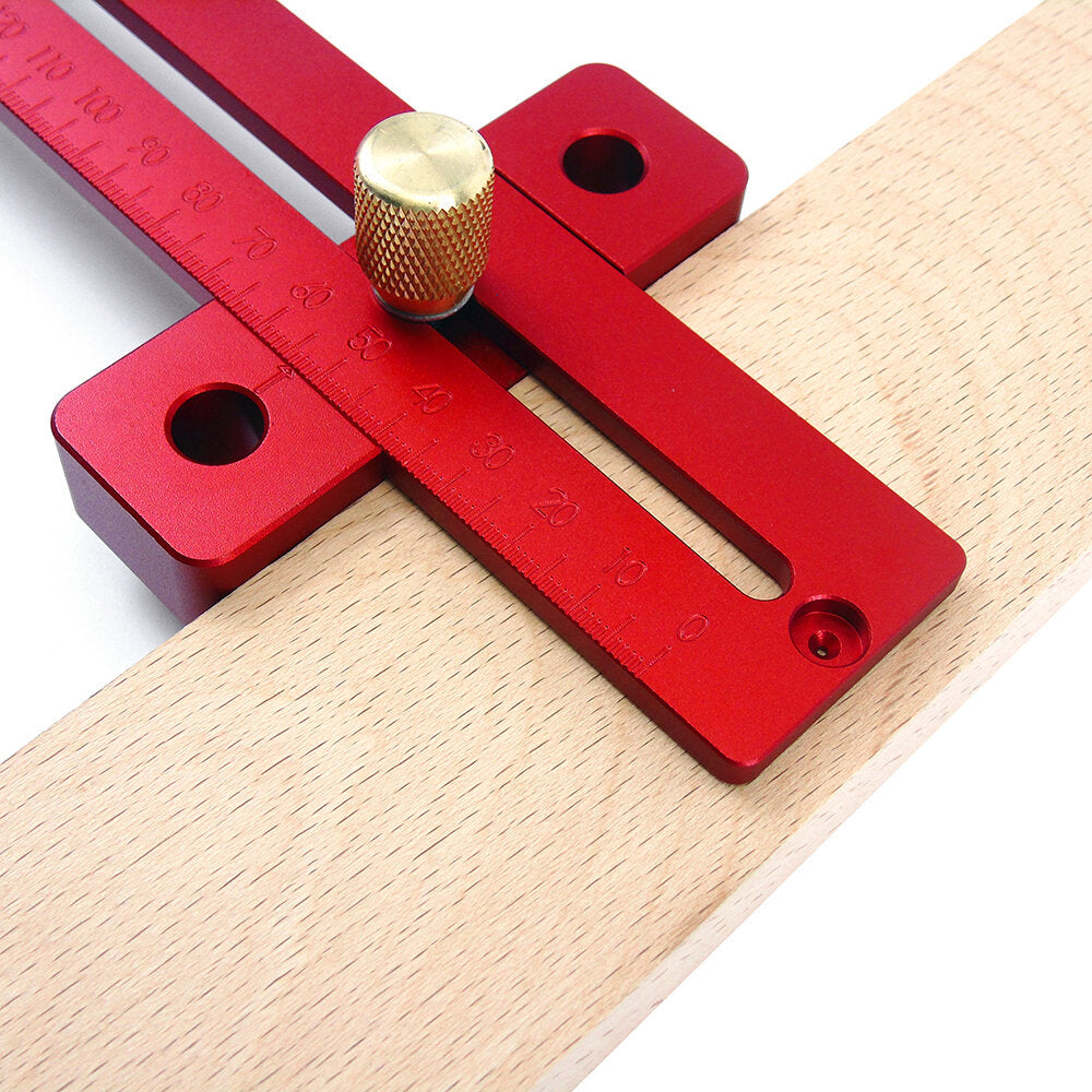 Aluminum Alloy T-Type Scribing Ruler for Woodworking - 170/270/370mm Marking Tool