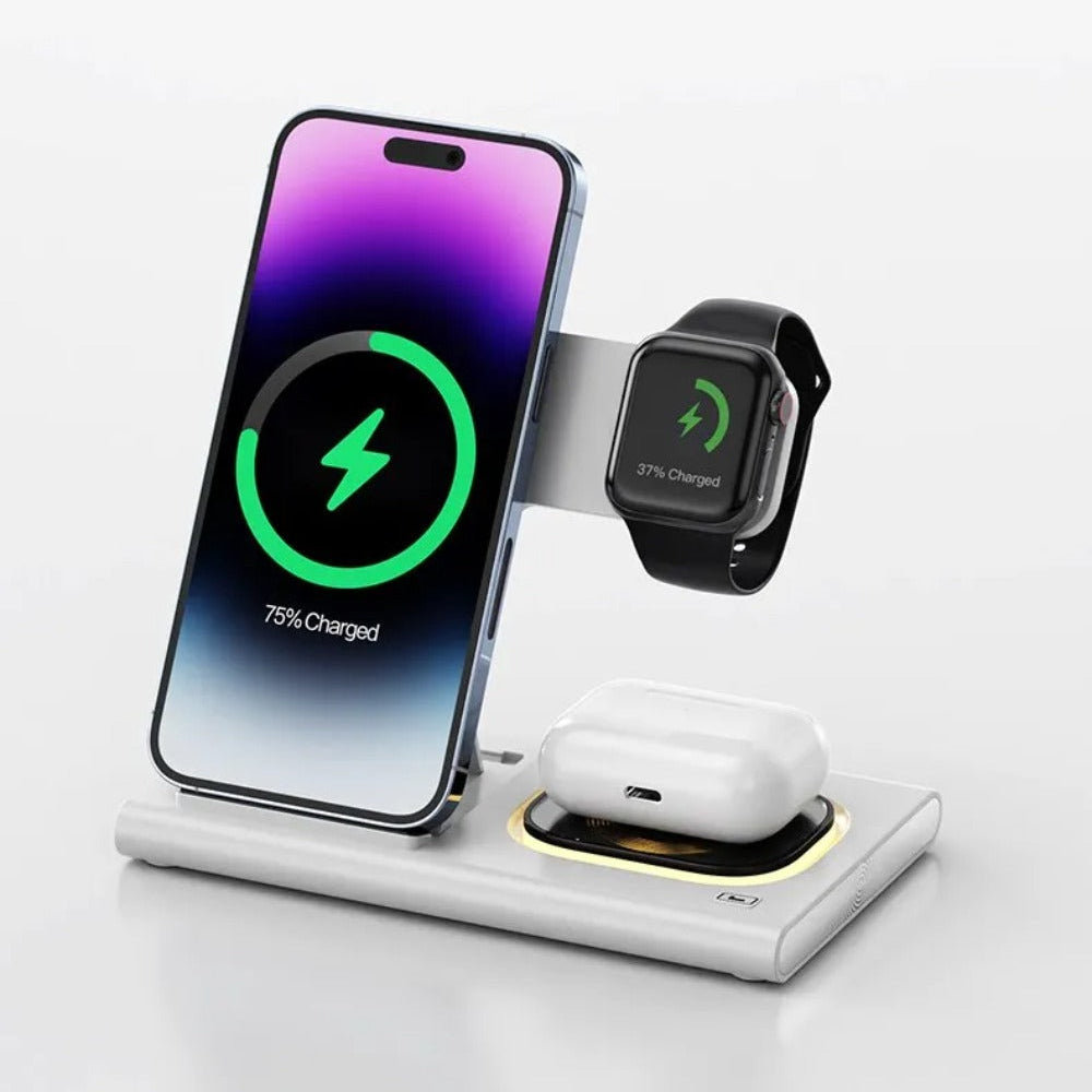 Schnelles kabelloses Ladepad für iPhone, Samsung, Huawei, Xiaomi, AirPods, Smartwatches