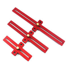 Aluminum Alloy T-Type Scribing Ruler for Woodworking - 170/270/370mm Marking Tool