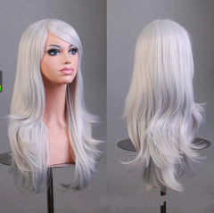 Micro-Rolled Oblique Bangs Long Curly Anime Cosplay Wig - 70cm