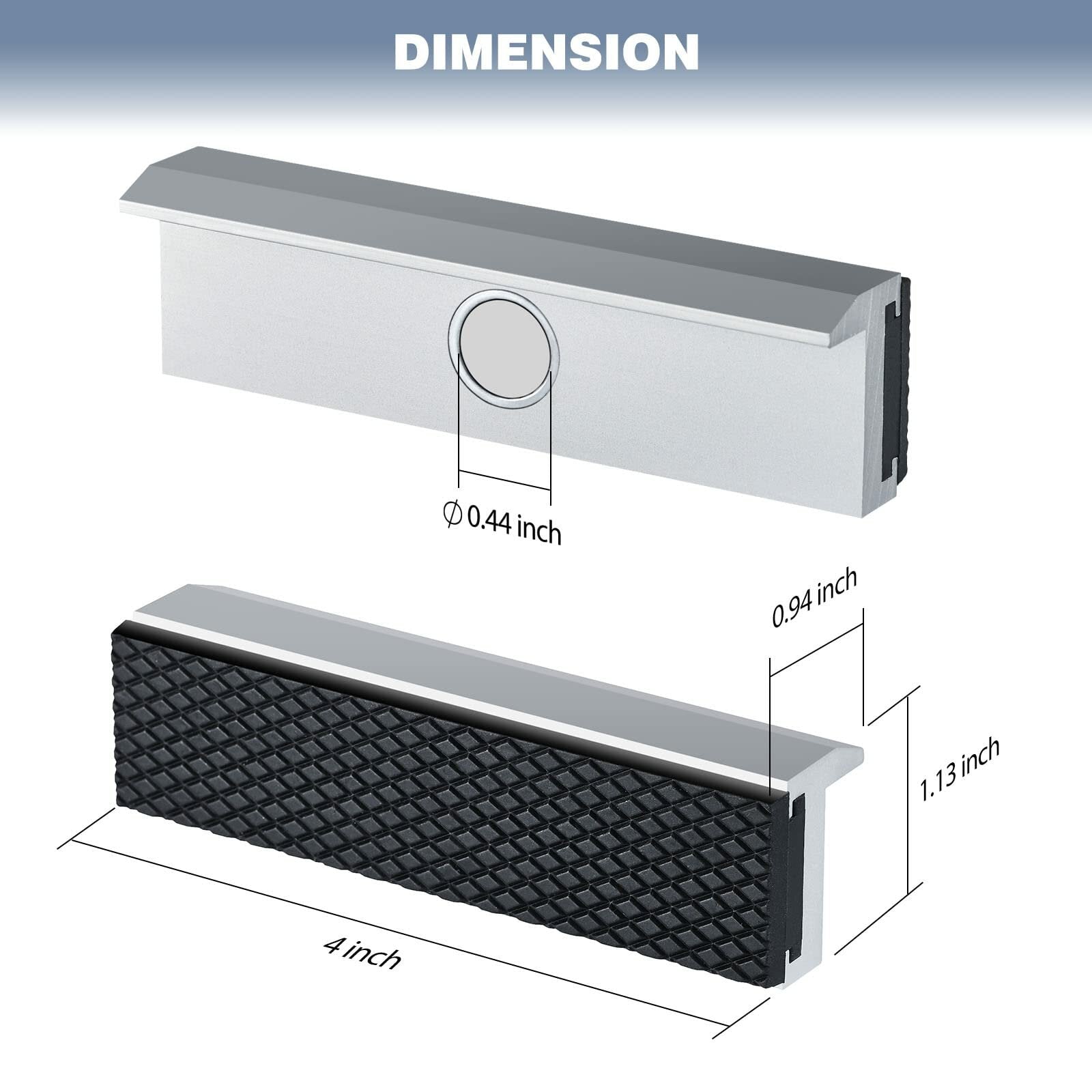 2pcs Universal Soft Vice Jaw Pads with Strong Rare Earth Magnets