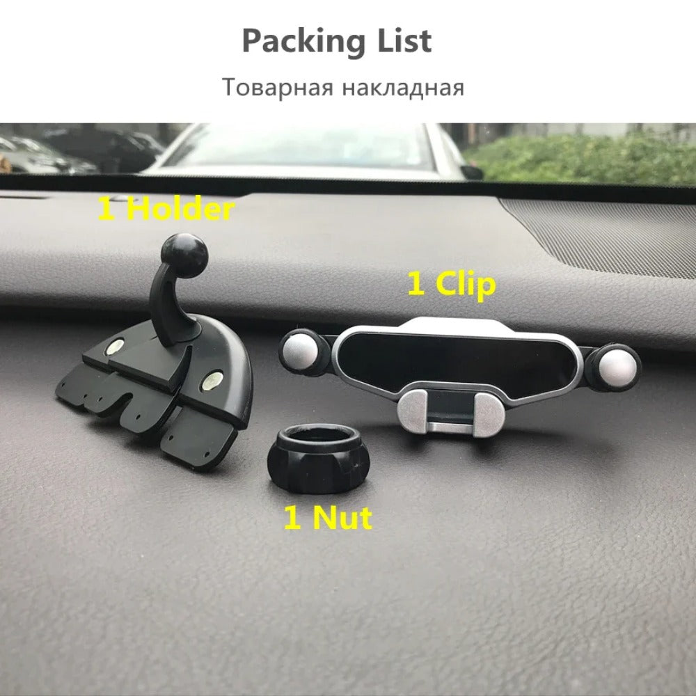 CD Slot Car Phone Holder - Gravity Mount for iPhone, Samsung, Xiaomi & More