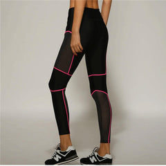 Women's Sexy Fitness Trousers - Honeycomb Mesh, Hip-Up, Elastic Sport Leggings