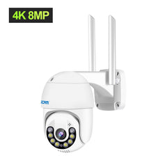 8MP Pan/Tilt AI Humanoid Detection WiFi IP Camera with Auto Tracking, Cloud Storage, Two-Way Audio, Night Vision, Waterproof