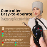 Red Light Therapy Hat for Migraine Relief, 24V Heated Head Wrap for Tension Headache, Rheumatic Pain & Stress (65°C Max)
