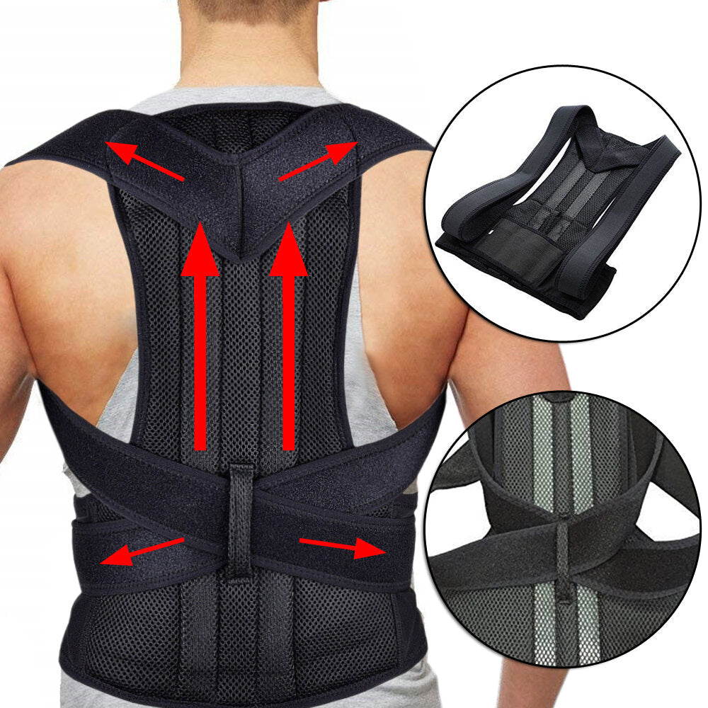 Adjustable Humpback Posture Corrector - Back Belt Support for Pain Relief and Shoulder Alignment