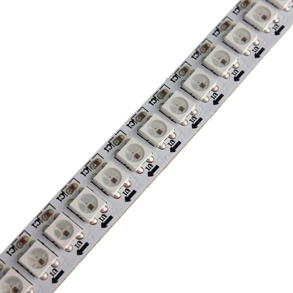 1M WS2812B 5050 RGB LED Strip Light, 144 LEDs, Non-Waterproof, Individually Addressable, 5V