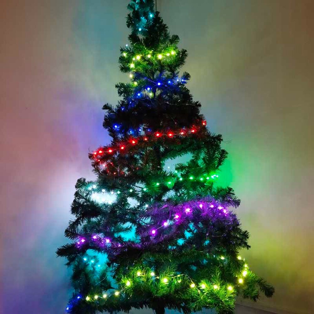 10 m 33 ft USB RGB LED Lichterkette mit eingebautem IC, 12 Modi Fernbedienung für Weihnachten, Zuhause, Party-Dekor