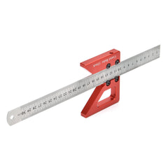 Precision Center Finder and 45-Degree V-Shaped Measuring Ruler Tool