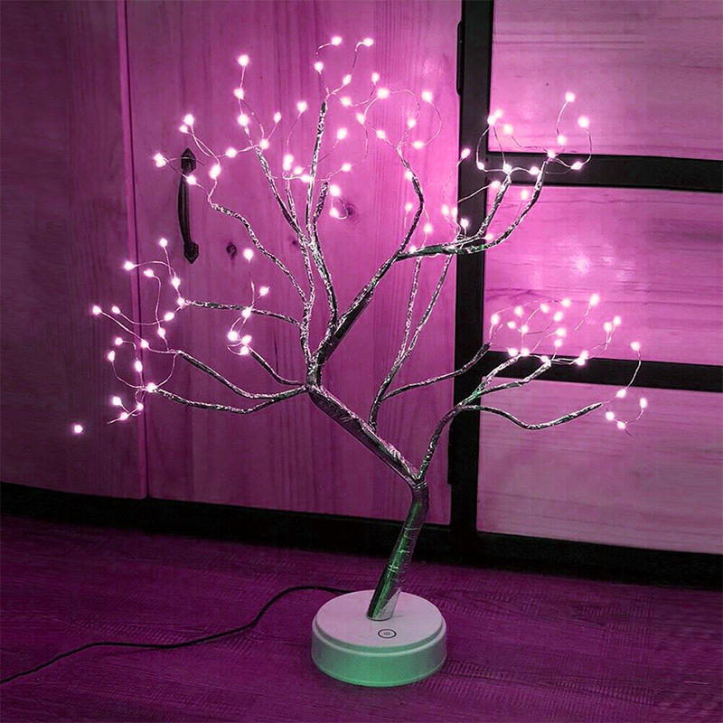 108 LED USB Copper Wire Firefly Tree Touch Control Night Lamp - Christmas String Light Holiday Decoration