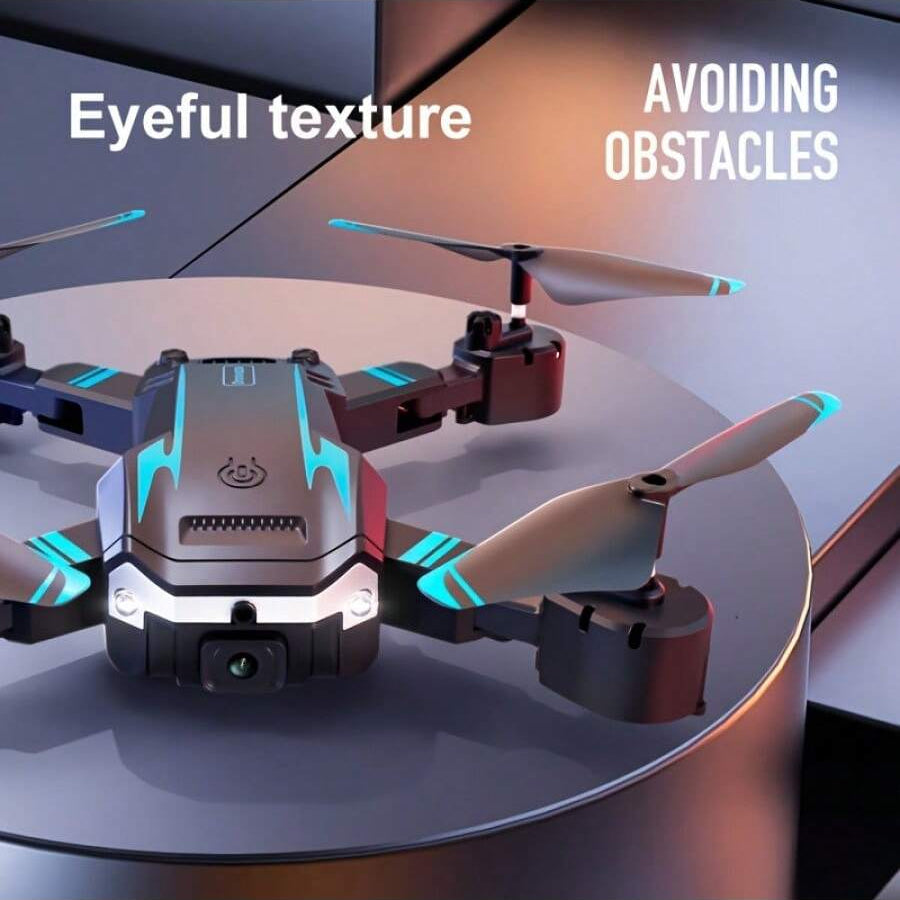 Remote-Controlled Unmanned Vehicle with Dual Cameras, Foldable Design, Four-Axis Aircraft for Kids