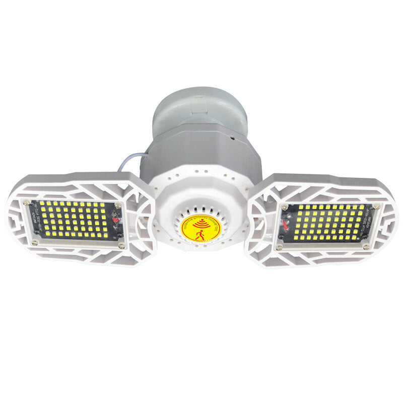 Ultra-Bright 40/60/80W Deformable LED Garage Ceiling Light, E26/E27, Motion Activated