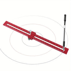Adjustable 300mm Woodworking Ruler with Slide Stops - Metric & Inch Scale