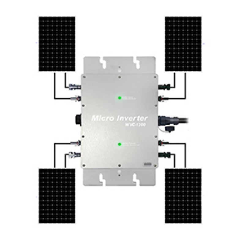 1200W Solar Grid Tie Micro Inverter, Waterproof IP65, MPPT, DC28-50V PV Input, AC180-260V Output for 30V/36V Solar Panels