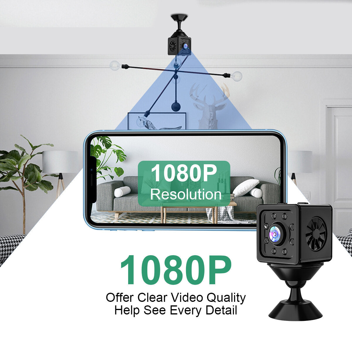 1080P Mini WIFI IP Camera - Wireless Surveillance, Remote Monitor, Mini Camcorder Video Security