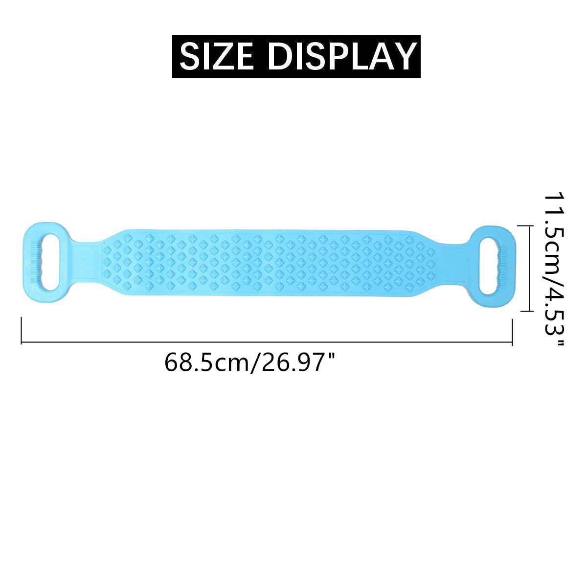 68cm Silicone Double-Sided Back Scrubber - Comfortable, Skin-Friendly Body Massager