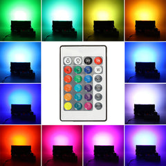 50W RGB LED Flutlicht, IP65 Wasserdicht, AC220-240V, Außenstrahler mit Fernbedienung