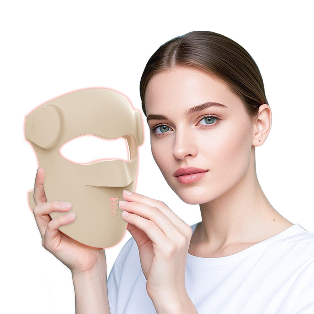 Wireless Red & Near Infrared LED Light Therapy Face Mask - Anti-Aging & Skin Rejuvenation - 9 Modes for Home Skincare