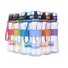 Leak-proof High Capacity Sport Water Bottle with Seal Nozzle, Cover, and Filter for Bicycle Travel