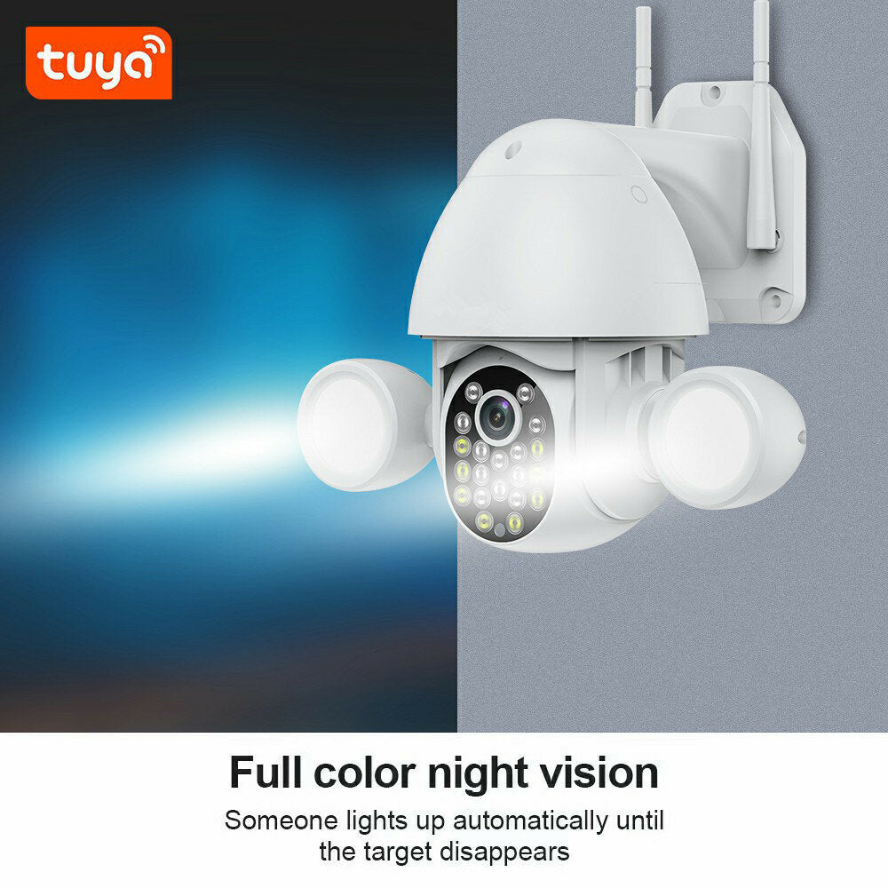 HD 1080P WiFi IP Camera 3MP, IP66 Waterproof, Full Color Night Vision, Motion Sensor, Video Control, 2.4G WiFi