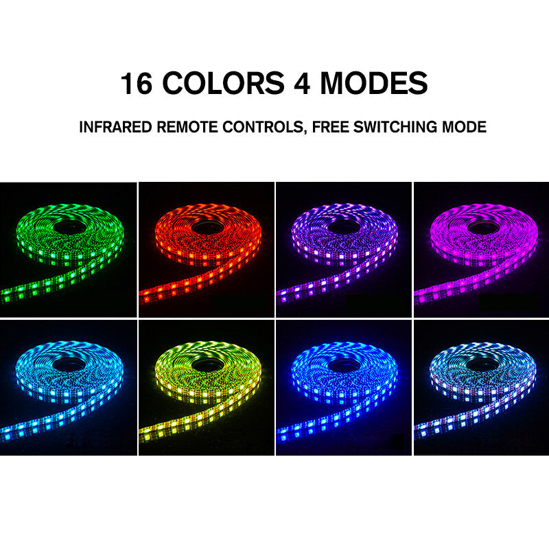 12V LED Strip Lights 5/10M 5050 RGB Color Changing Bluetooth APP Remote Music Smart Strips for Christmas Decorations