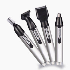 4-in-1 Rechargeable Electric Nose Hair Trimmer for Men - Mini Hair Shaver and Grooming Kit