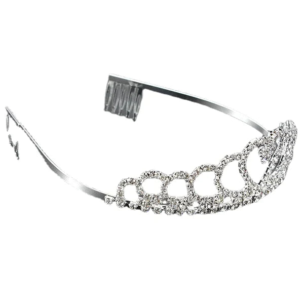 Wedding Bride Heart-shaped Crystal Rhinestone Tiara Crown Hair Accessory