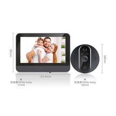 4.3" HD Smart WiFi Video Doorbell with PIR Detection, 160 Degree Wide Angle, IR Night Vision, Home Security Camera