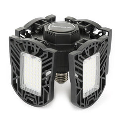 100W E27 LED Garagenlampe, verformbare 4-Blatt faltbare Werkstatt Deckenlampe, AC85-265V