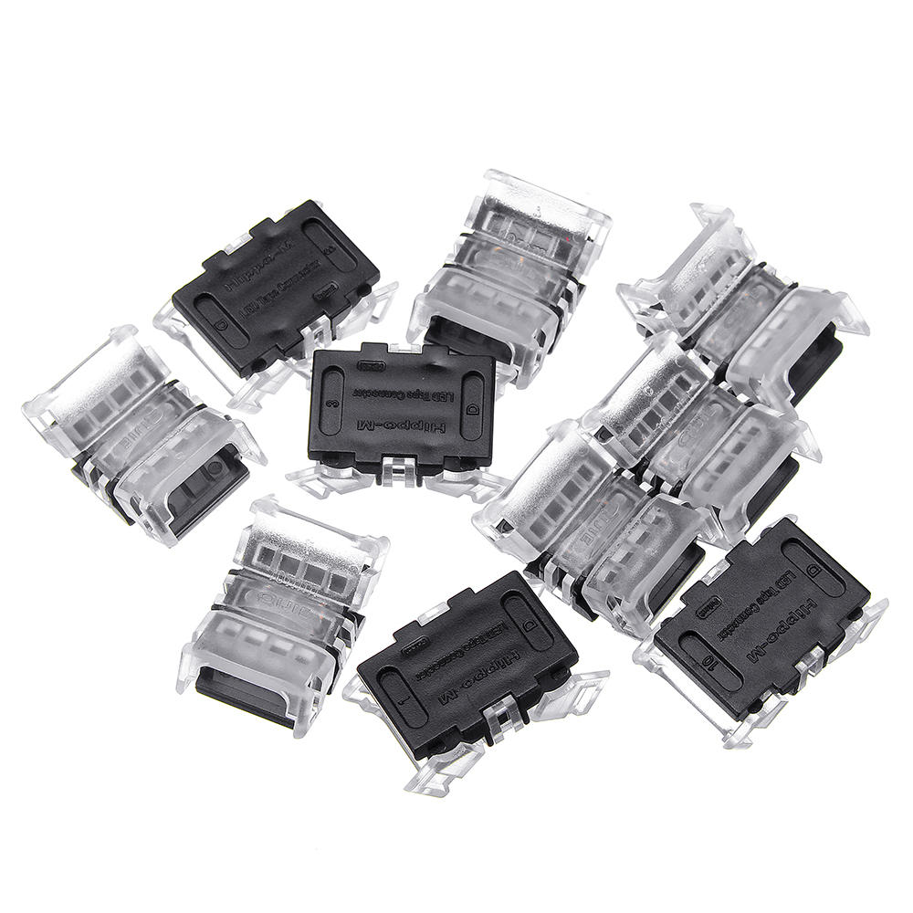 10PCS 3-Pin 10MM IP20 LED Tape Connector for 1903 2811 2812 RGB Strip Lights - Board to Board Terminal